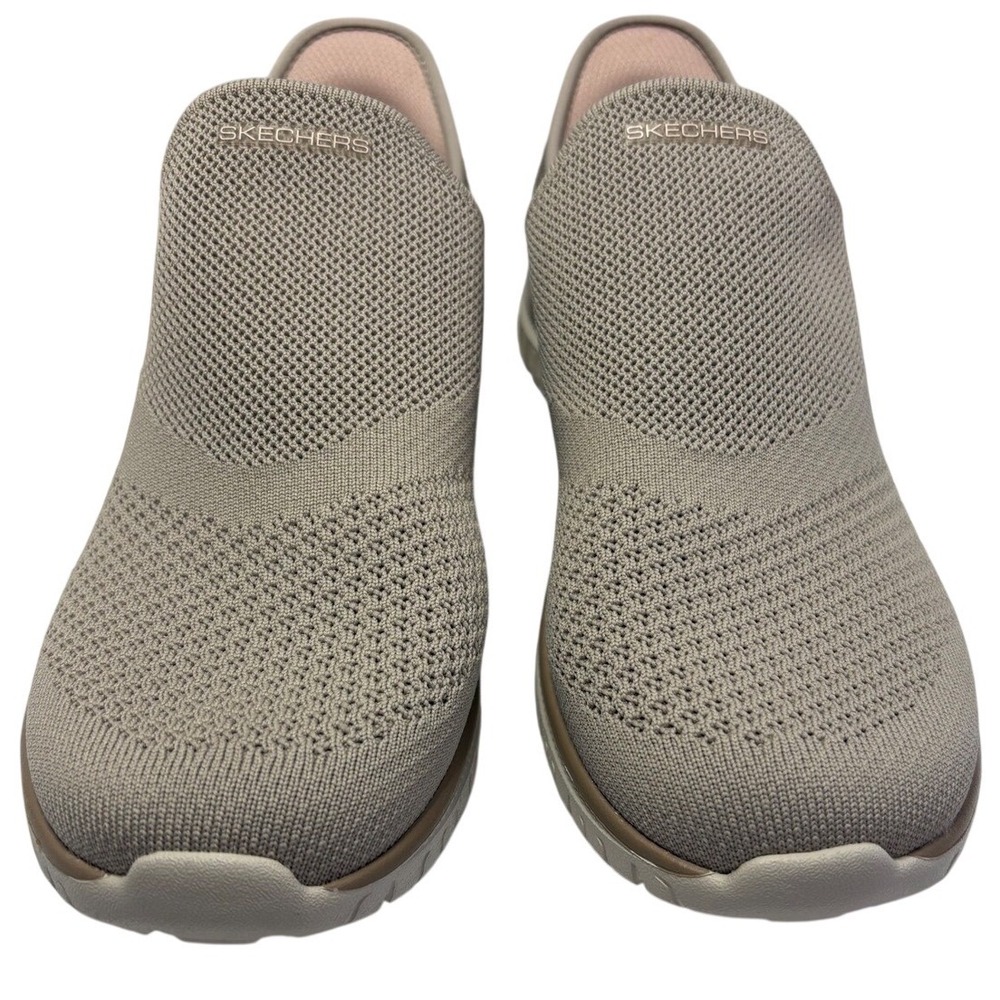 Skechers Hands Free Slip-ins Ultra Flex 3.0 Smooth Step Taupe Wide Fit Sneakers